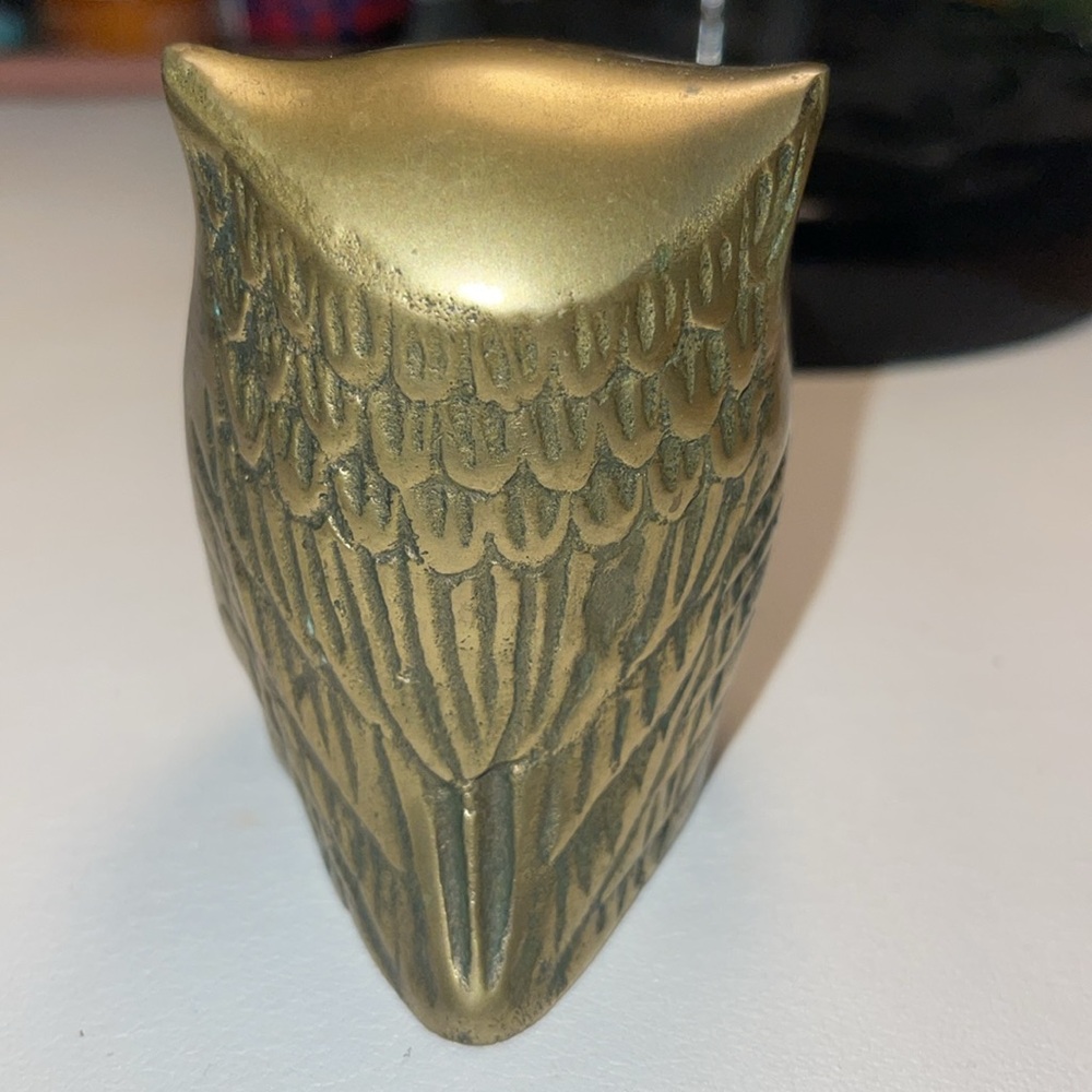 Brass Owl paper weight / decor. - Picture 4 of 5